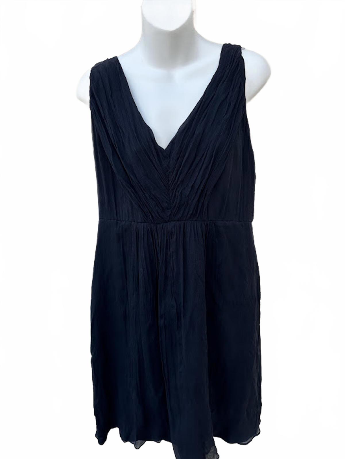 J.Crew Silk Navy Sleeveless Dress Size 16
