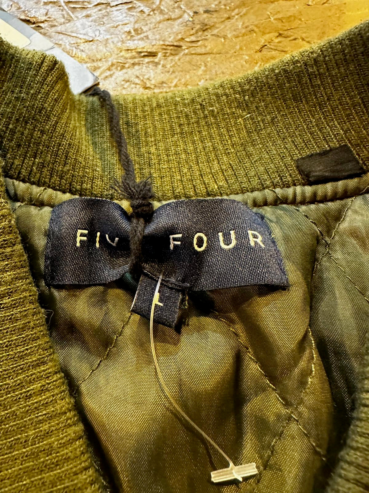 Five Four Timor Olive Bomber Jacket Men’s Large NWT Nylon Quilted MA-1 Style