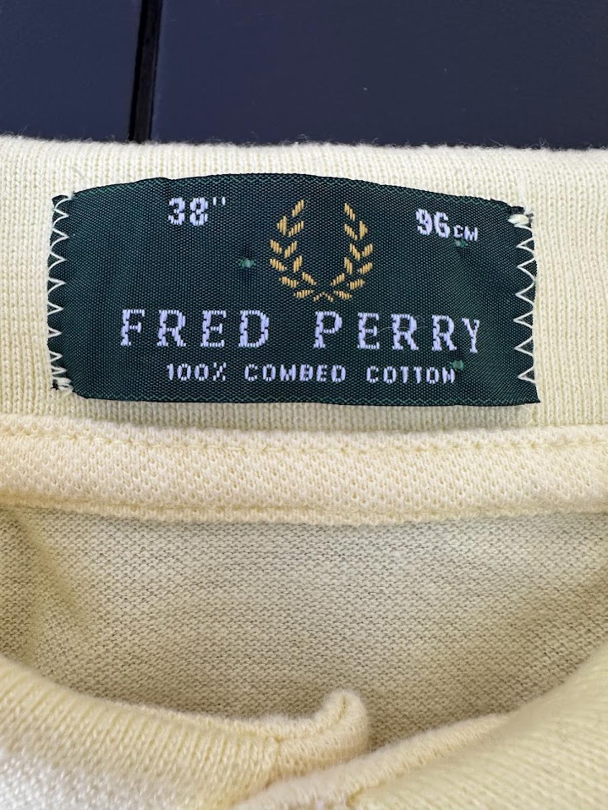 Fred Perry Yellow Polo Shirt Laurel Logo M