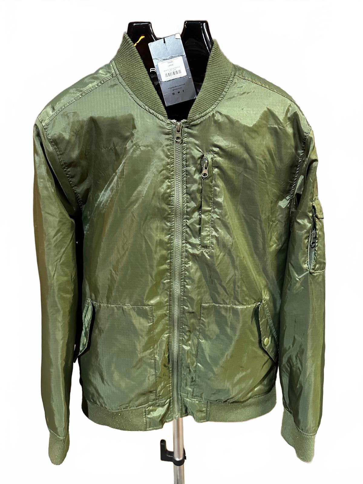 Five Four Timor Olive Bomber Jacket Men’s Large NWT Nylon Quilted MA-1 Style