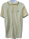 Fred Perry Yellow Polo Shirt Laurel Logo M