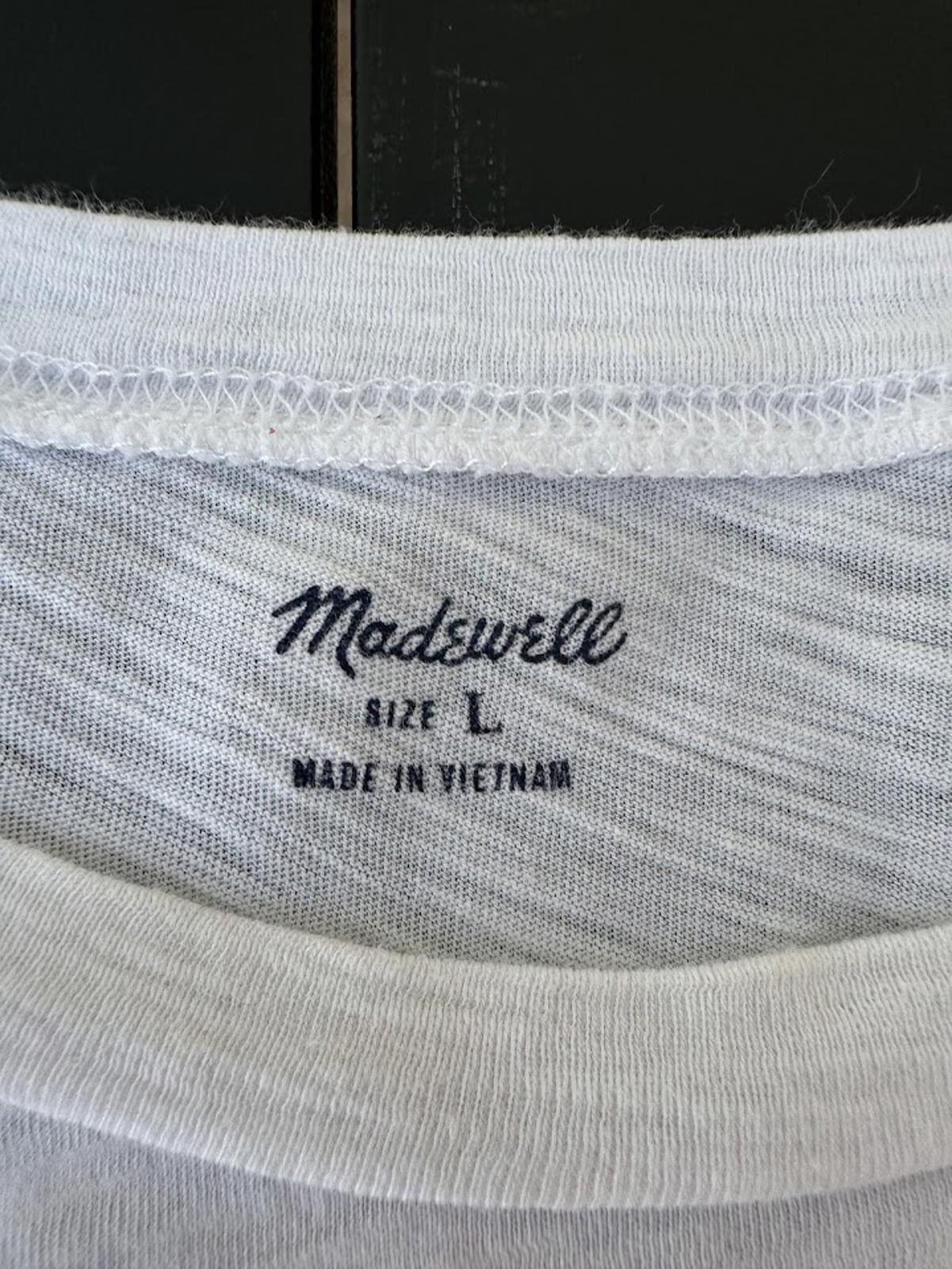 Madewell White Pocket Tee Size L Cotton