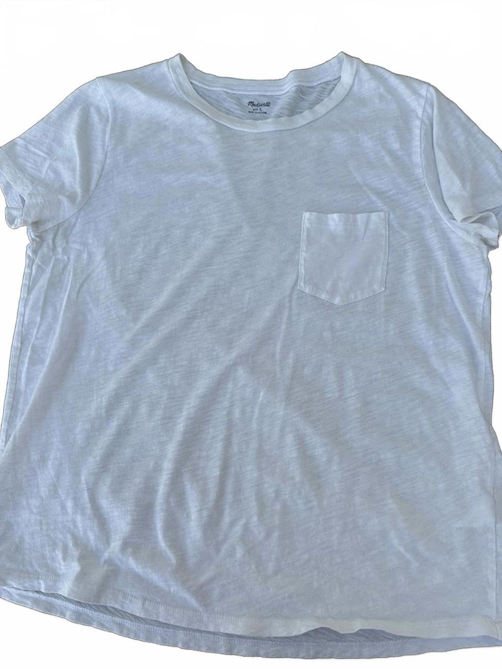 Madewell White Pocket Tee Size L Cotton