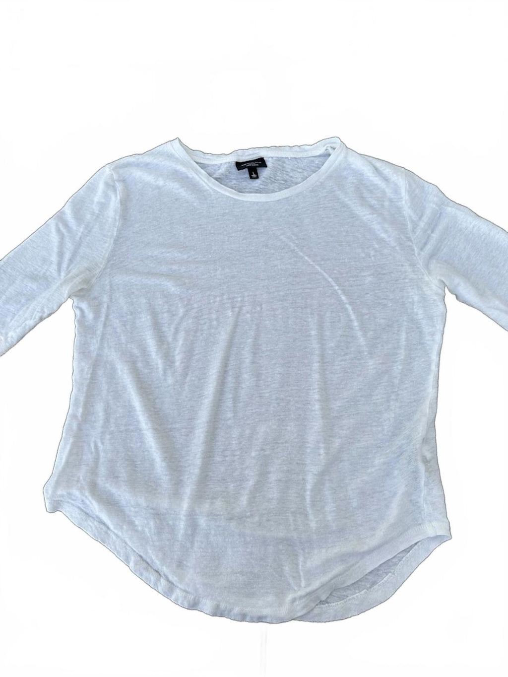 Who What Wear Linen White Top L Lightweight