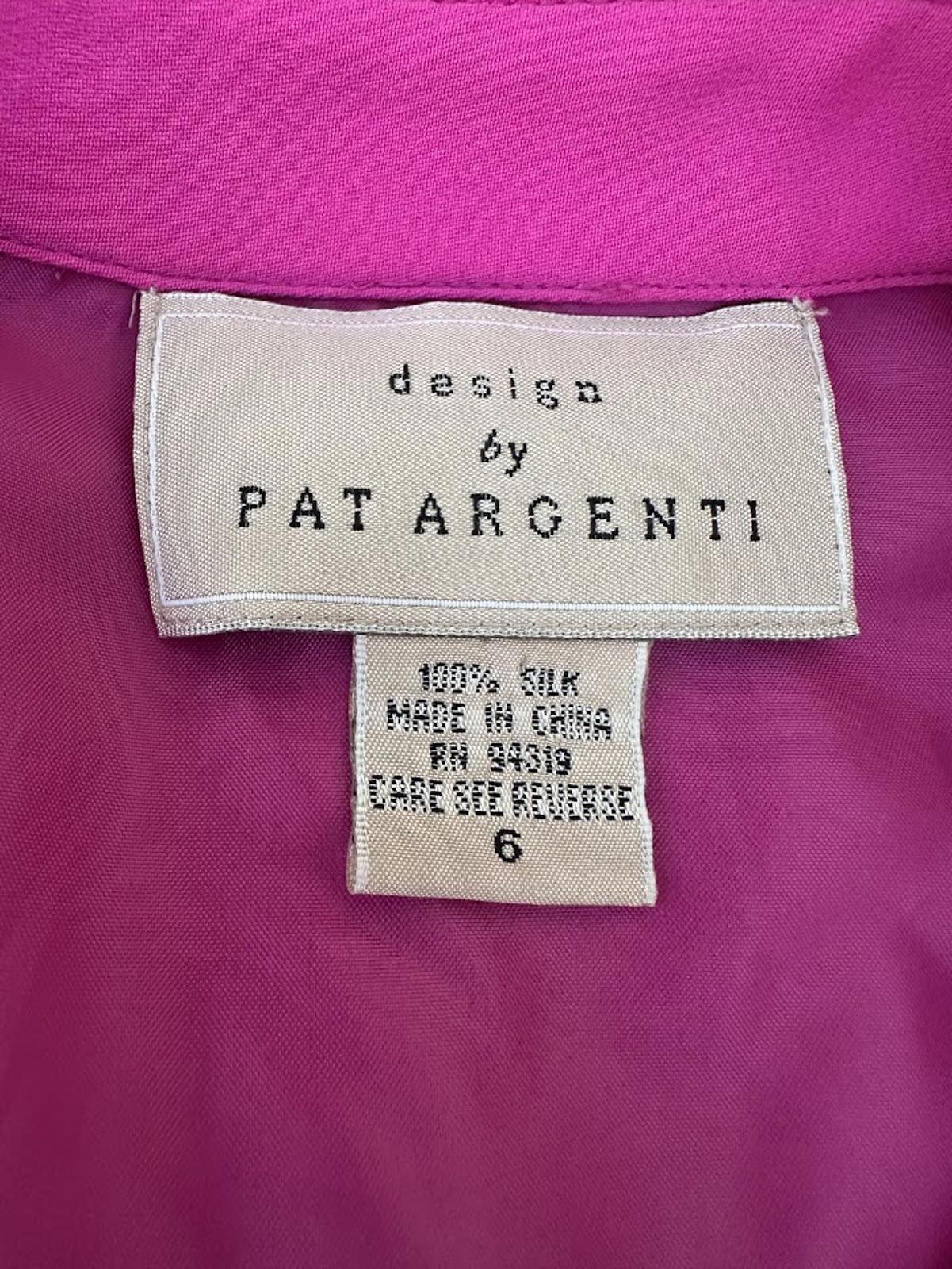 Pat Argenti Pink Silk Blouse Size 6
