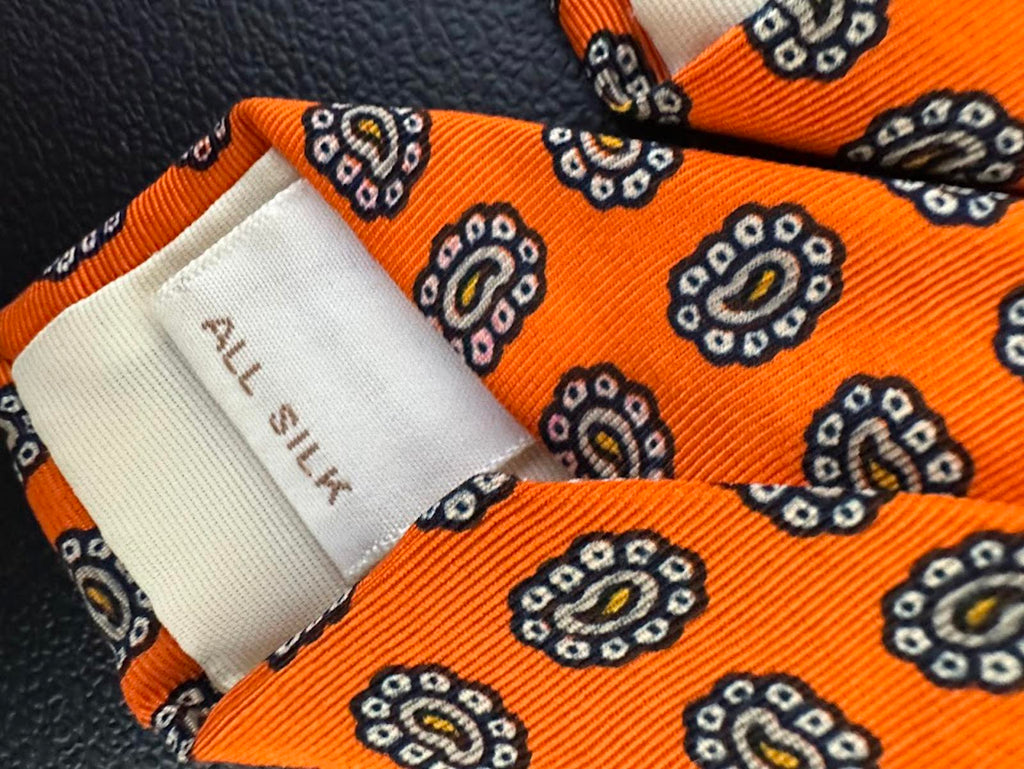 Vintage Silk Skinny Tie Bundle Paisley Set