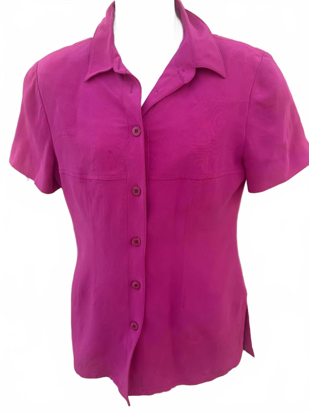 Pat Argenti Pink Silk Blouse Size 6