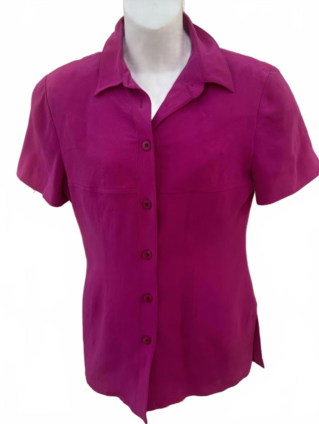 Pat Argenti Pink Silk Blouse Size 6