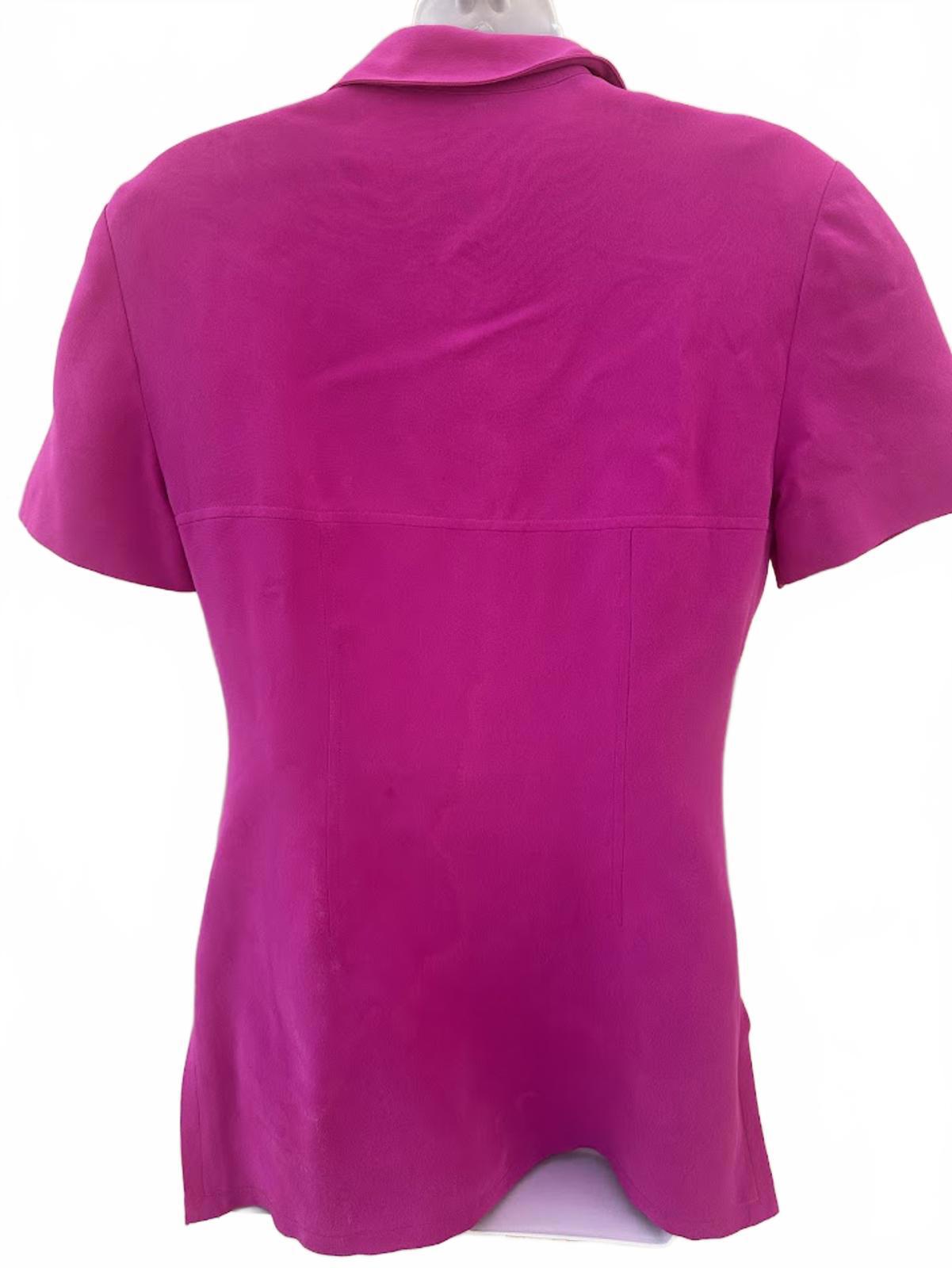 Pat Argenti Pink Silk Blouse Size 6