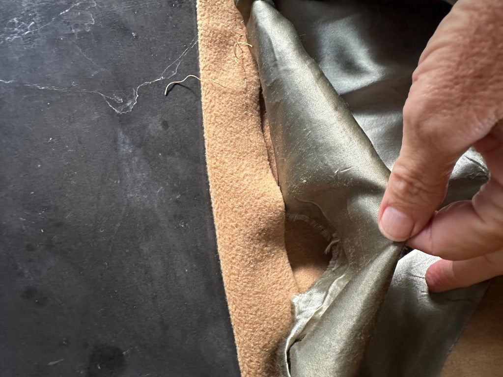 Vintage 1950s Camel Cashmere Overcoat 100% Pure Cashmere