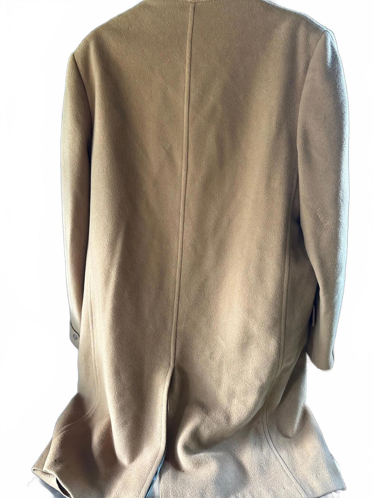 Vintage 1950s Camel Cashmere Overcoat 100% Pure Cashmere