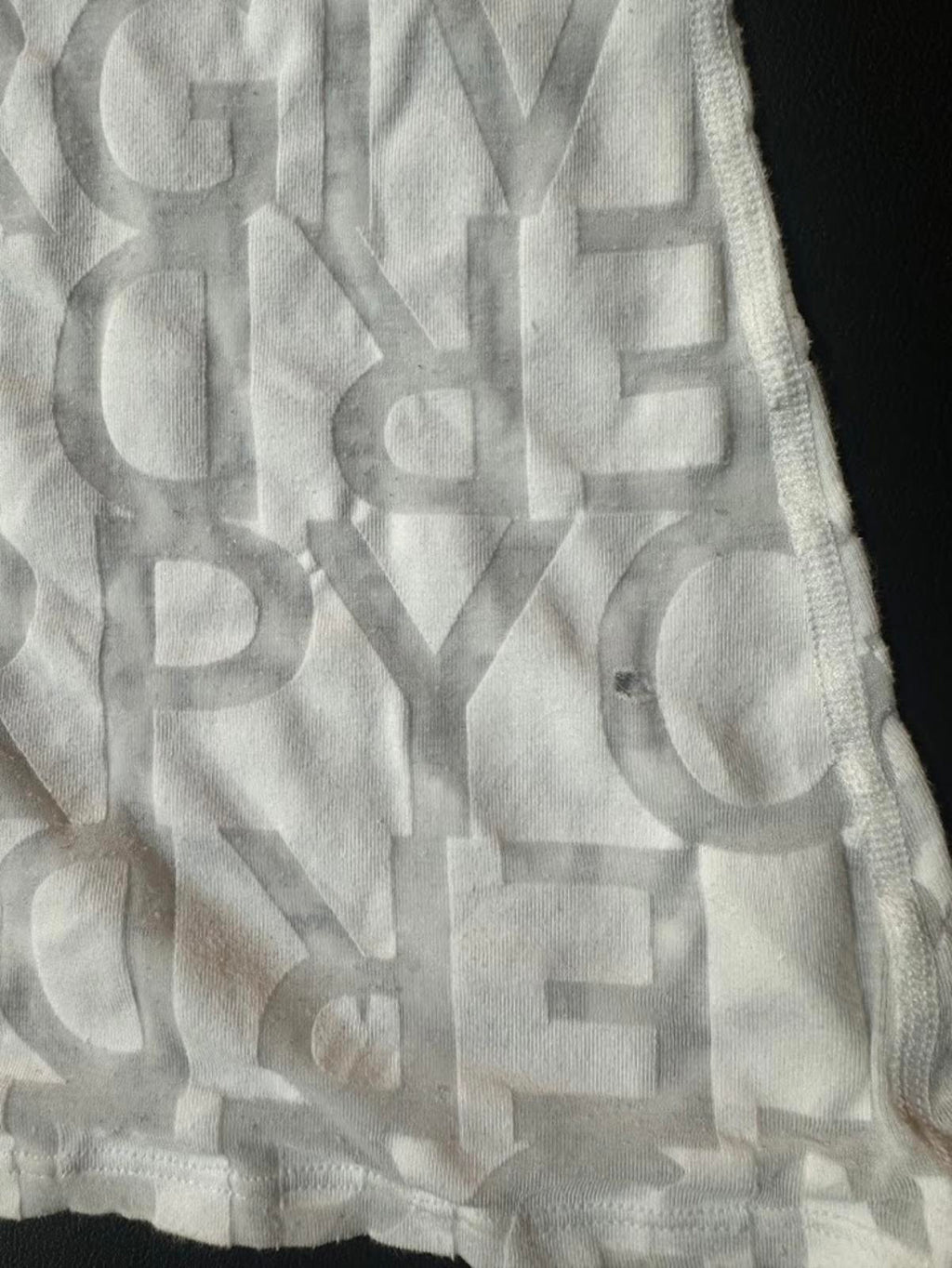 Lululemon White Textured Logo Tee Top
