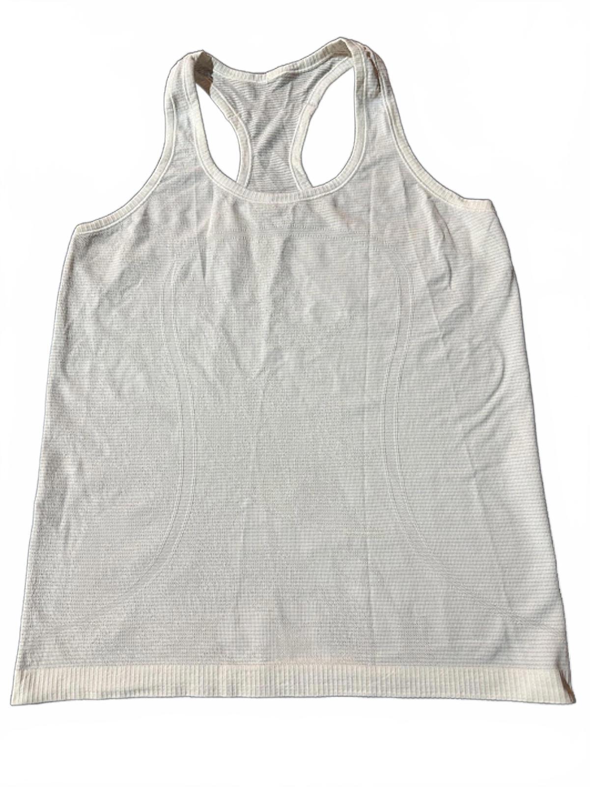 Lululemon White Racerback Tank Top