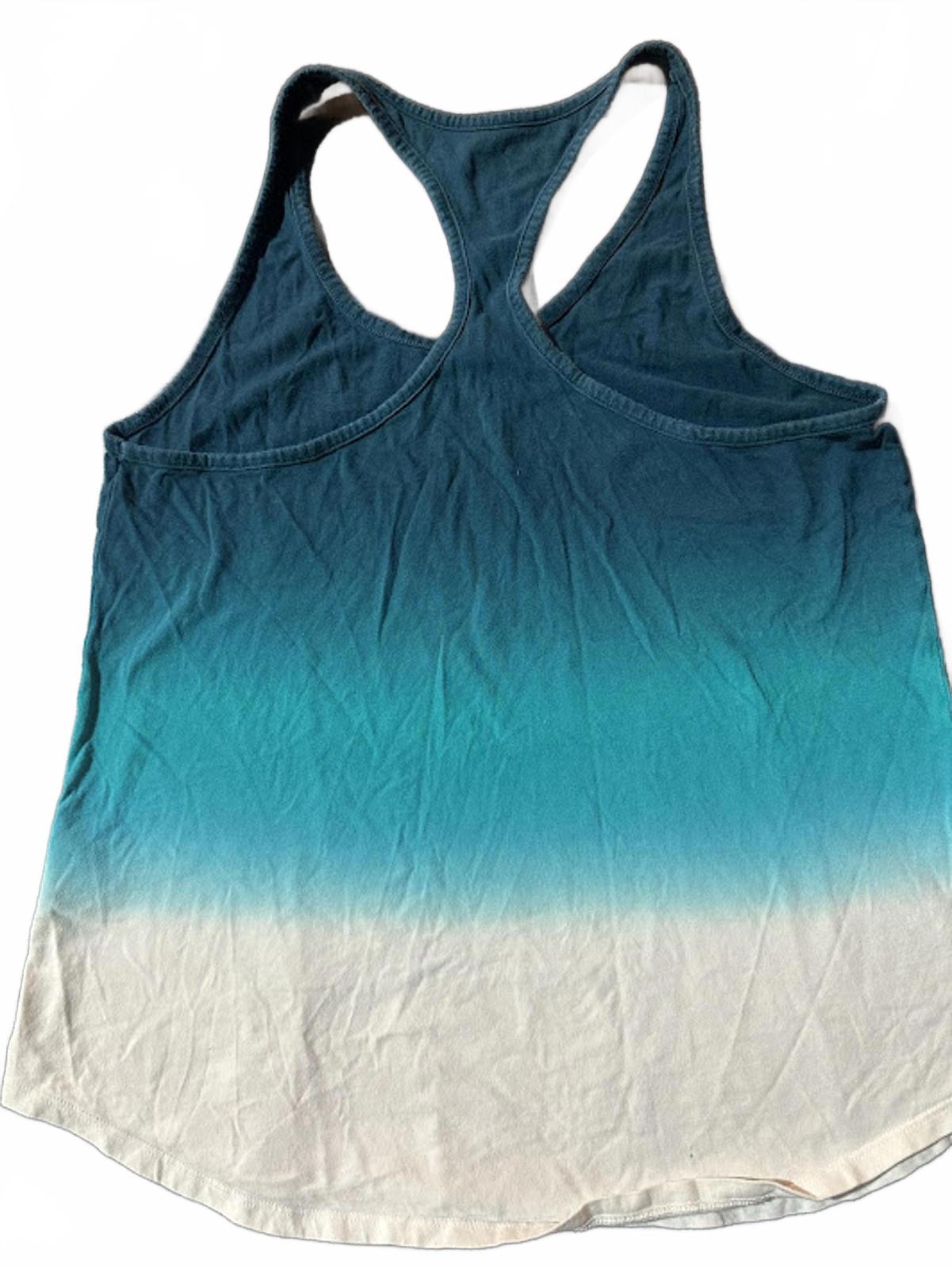 Nike Ombre Racerback Tank Blue White Large