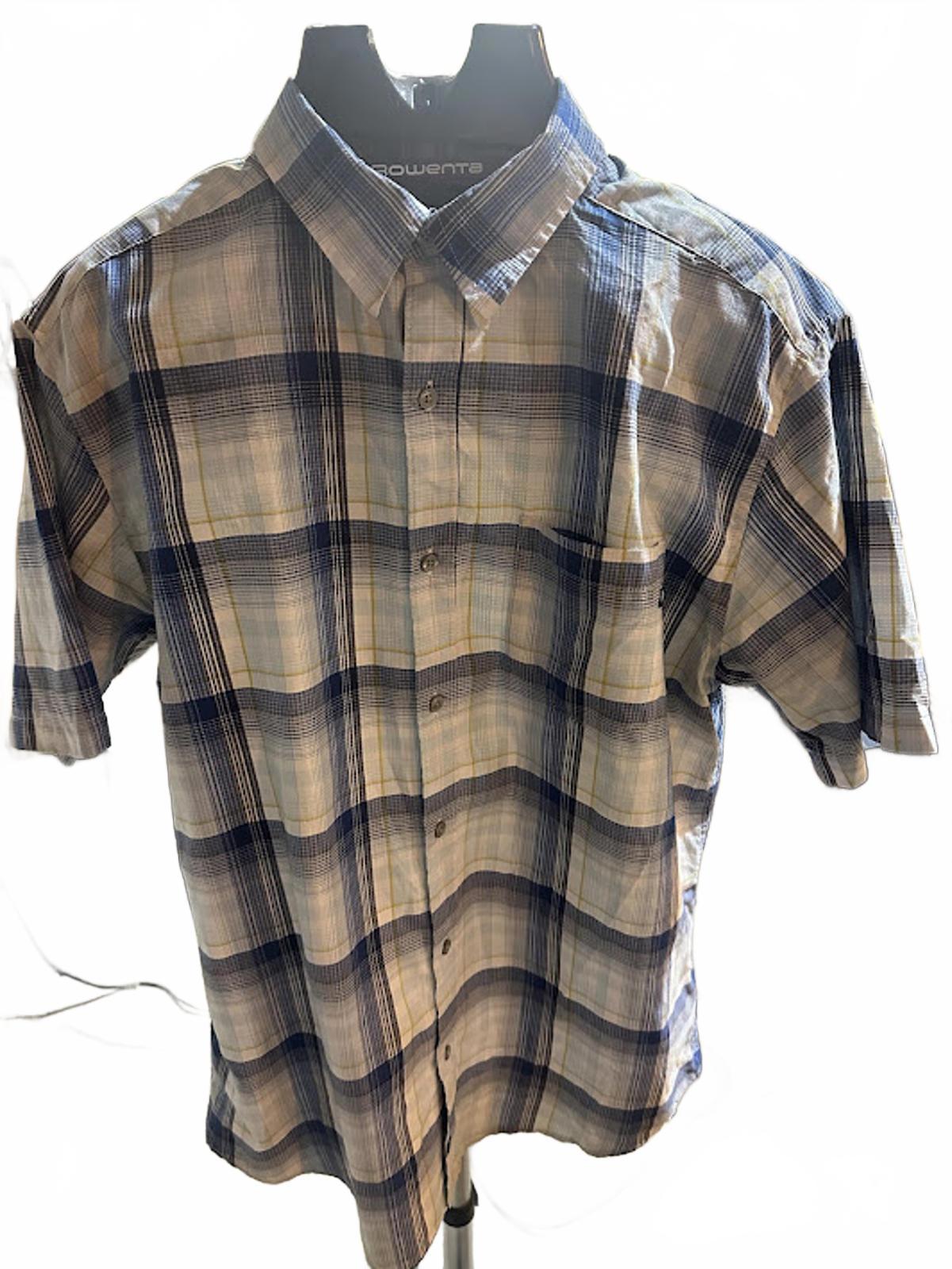 Marmot Plaid Short Sleeve Shirt Blue Large