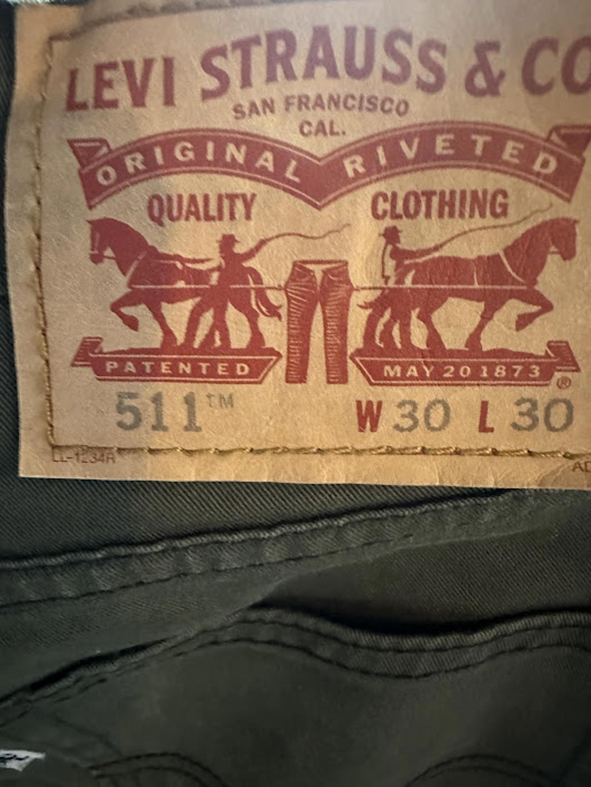 Levi’s 511 Slim Olive Green Jeans 30x30