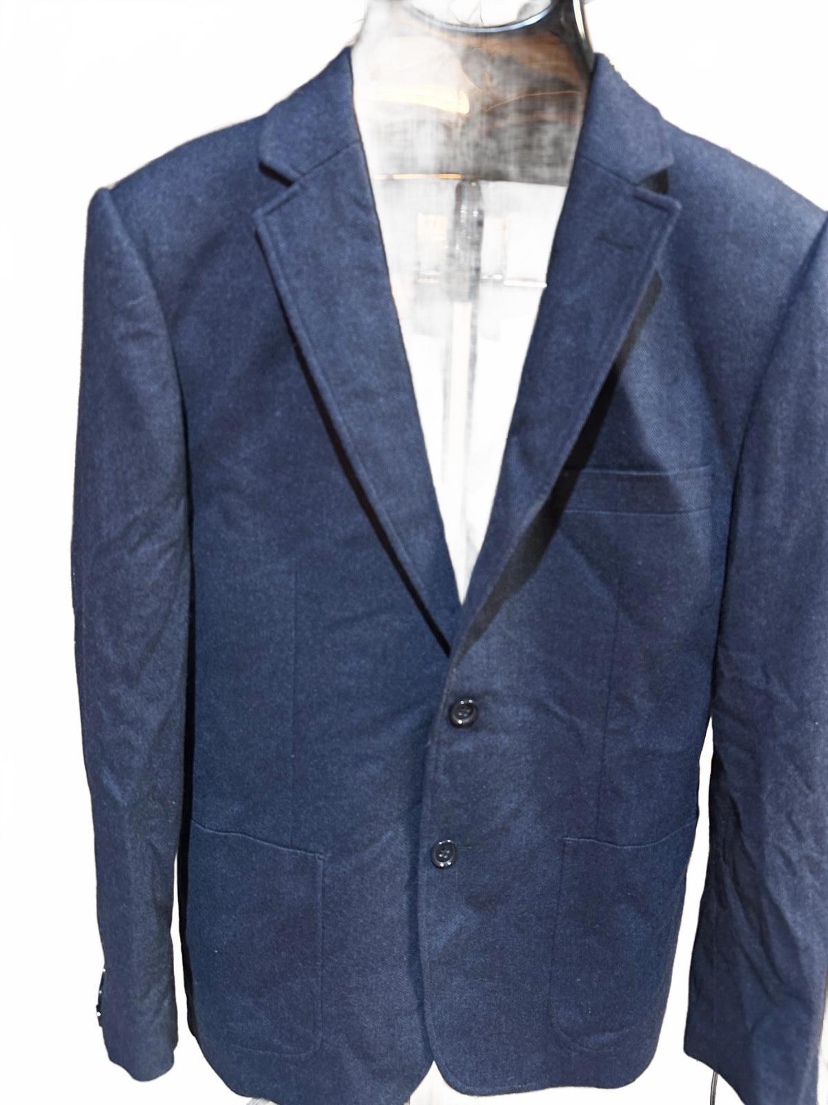 Combatant Gentlemen Navy Wool Blazer 40S Slim Italy Fabric