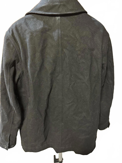 Banana Republic Wool Blend Car Coat Black Small Philippines Mid-Length Button