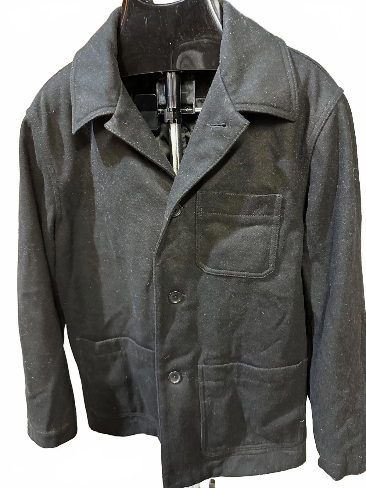 Banana Republic Wool Blend Car Coat Black Small Philippines Mid-Length Button