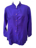 Melrose Studio Purple Silk Blouse Small