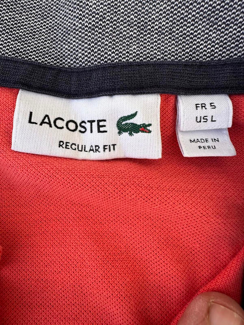Lacoste Polo Shirt Bundle Men’s L  Salmon and green