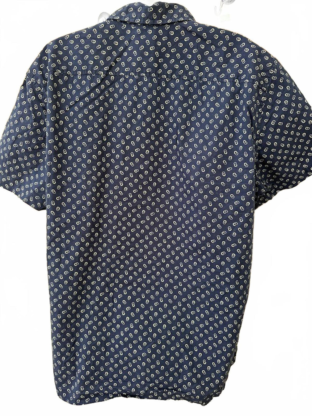 American Eagle Paisley Shirt XL Slim Fit Navy