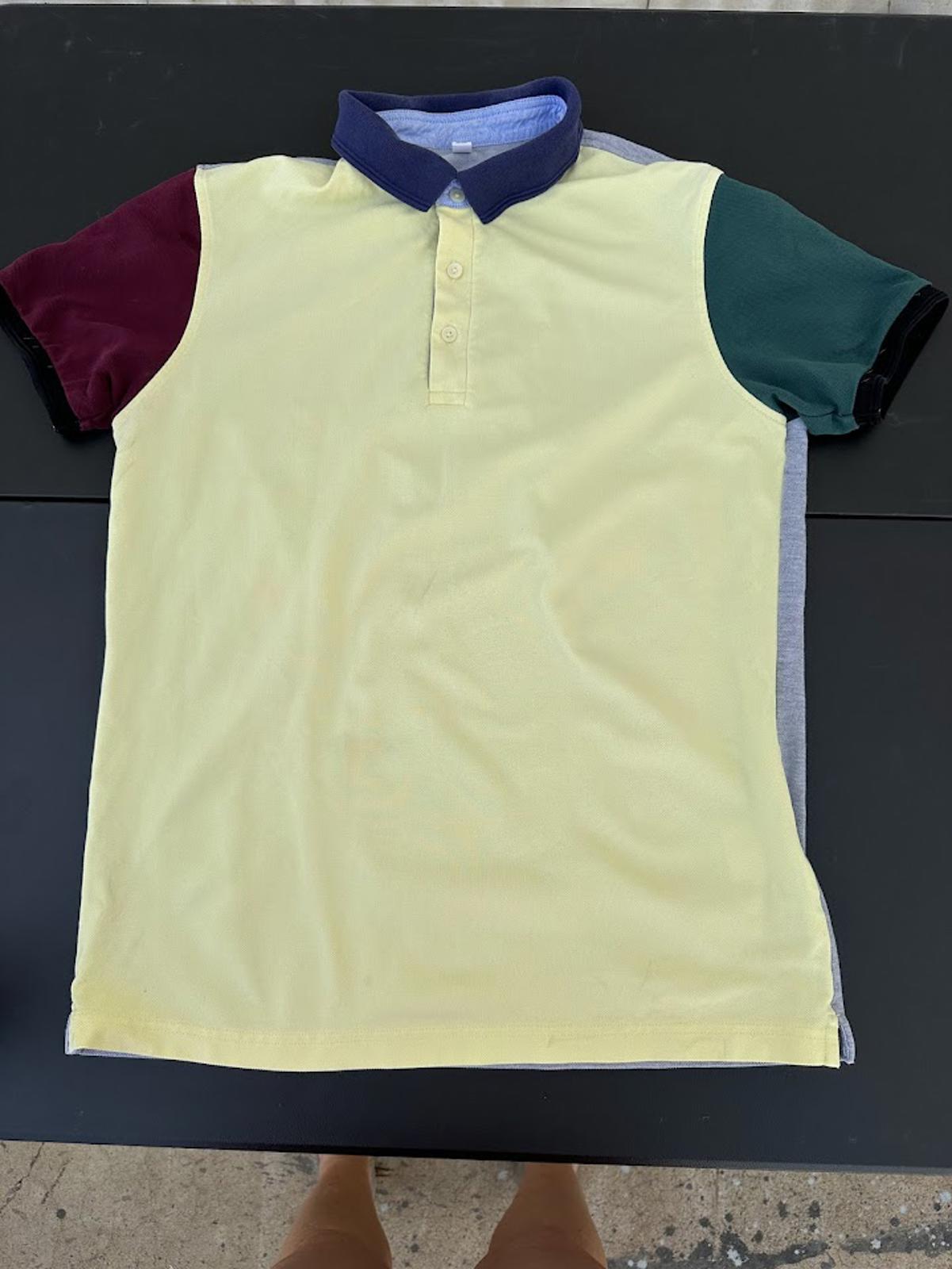 2 Vintage Polo Shirts Colorblock & Stripe L