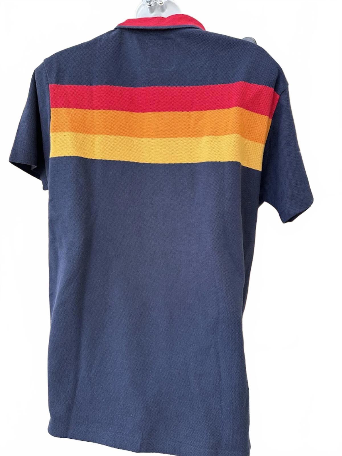 2 Vintage Polo Shirts Colorblock & Stripe L