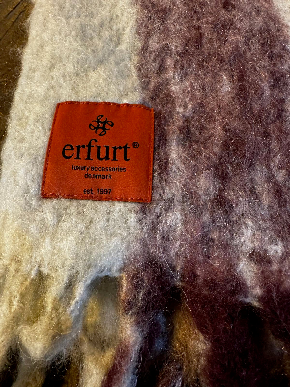 Erfurt Denmark Mohair Wool Blend Scarf 13x72