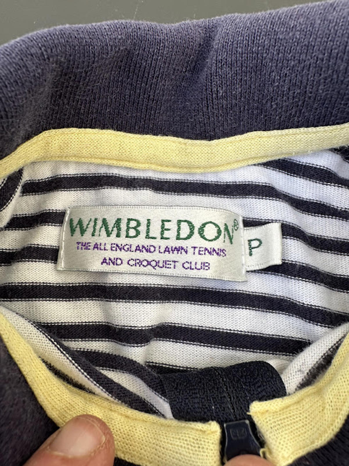 Wimbledon Striped Sleeveless Polo Top Small
