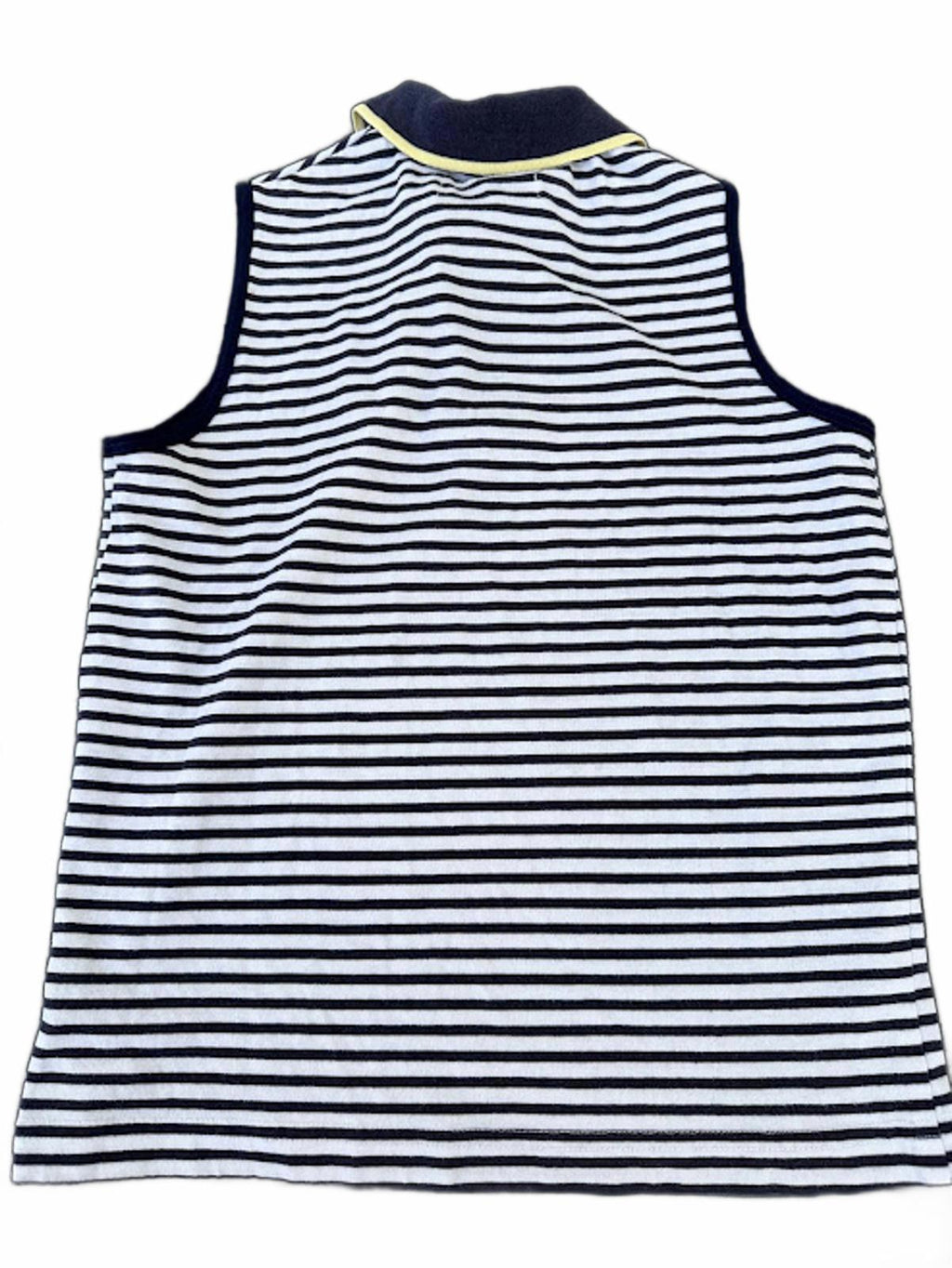 Wimbledon Striped Sleeveless Polo Top Small