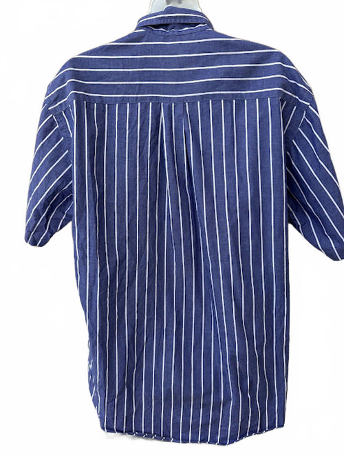 Brooks Brothers Blue Stripe Oxford Shirt M USA
