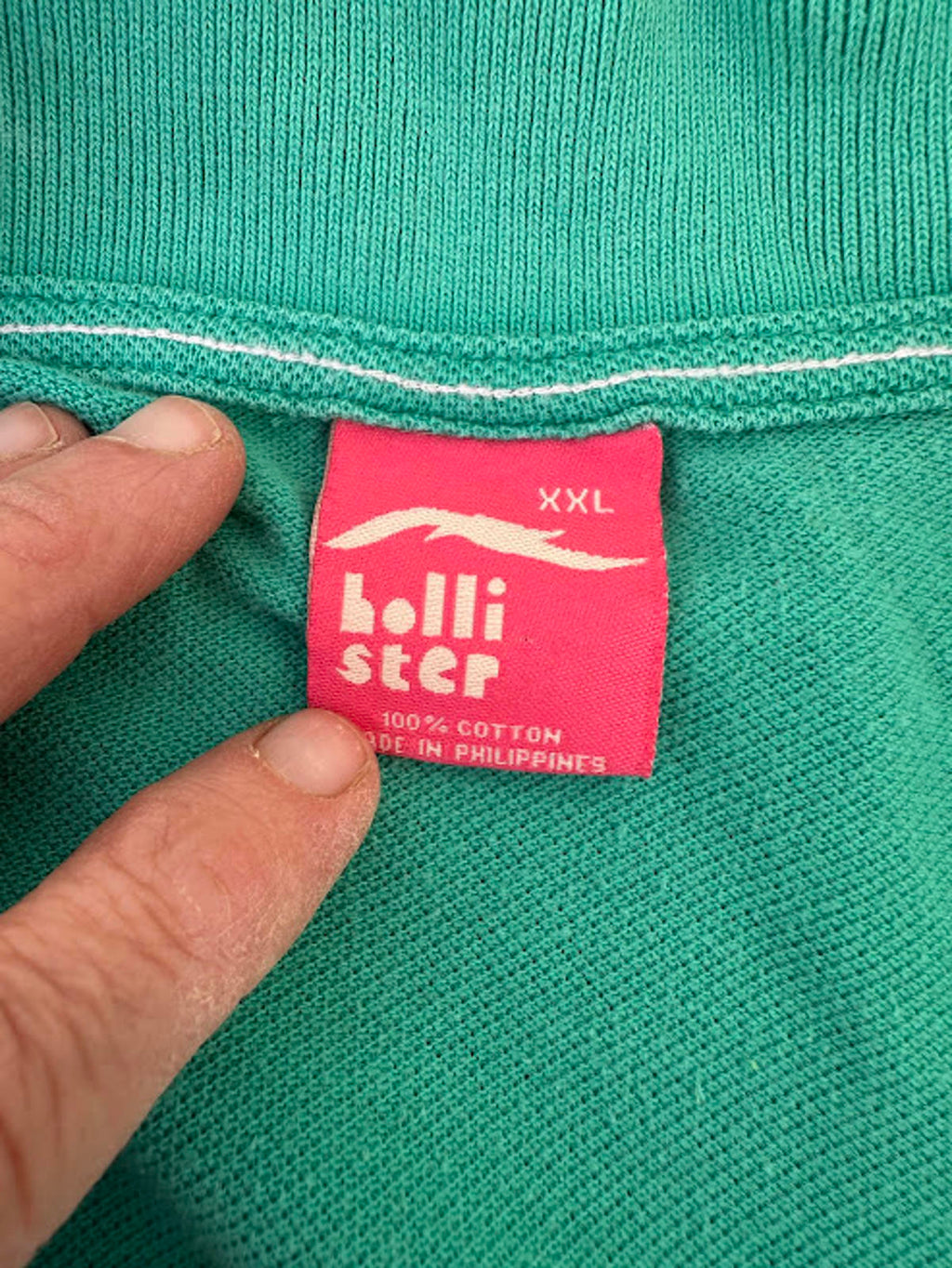 Hollister Green Polo Shirt XXL Logo
