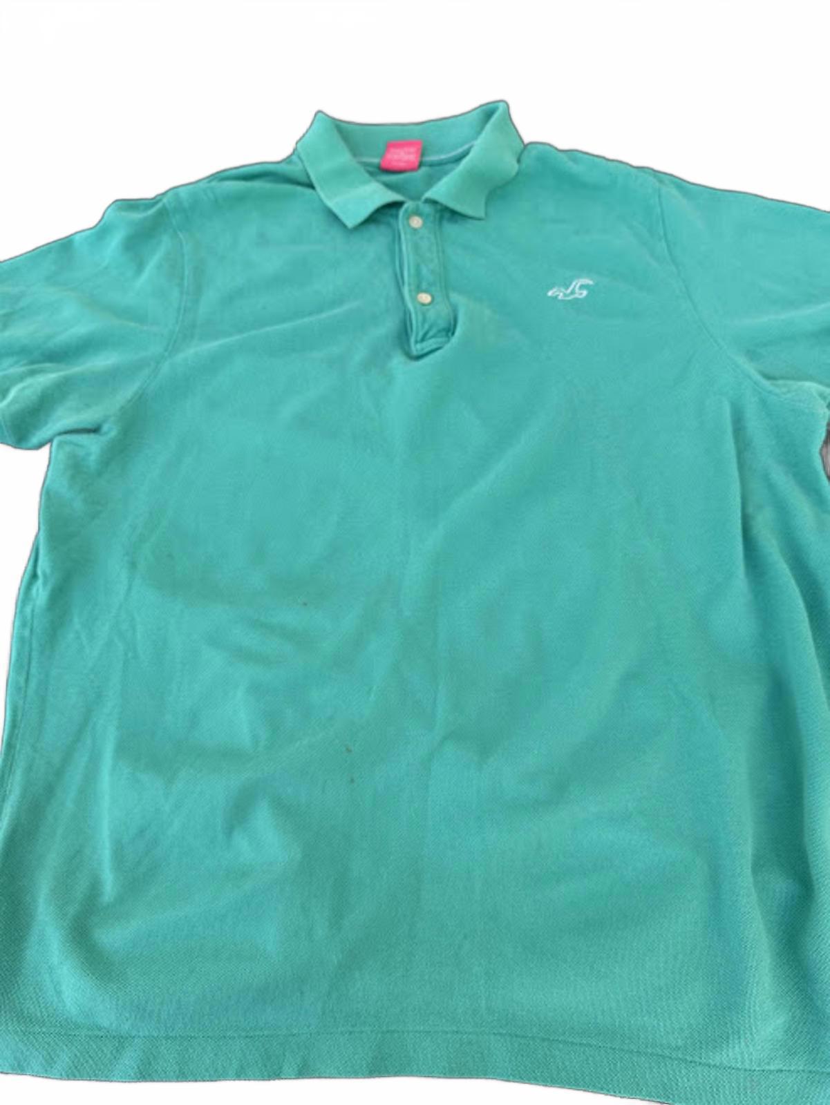 Hollister Green Polo Shirt XXL Logo