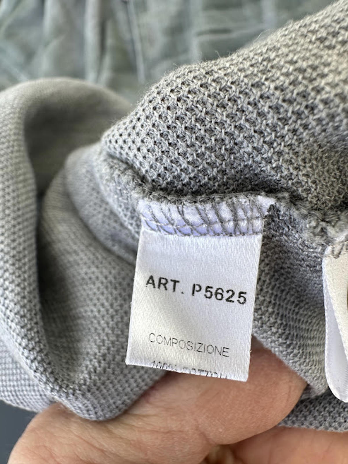 Brioni Green Gray Knit Polo Shirt M Italy