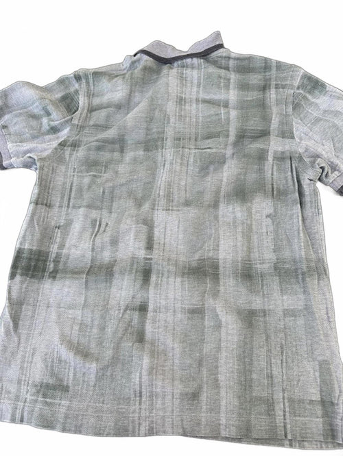 Brioni Green Gray Knit Polo Shirt M Italy