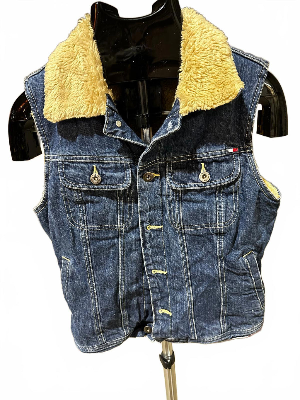Tommy Hilfiger Jeans Sherpa Denim Vest Women’s M Turkey