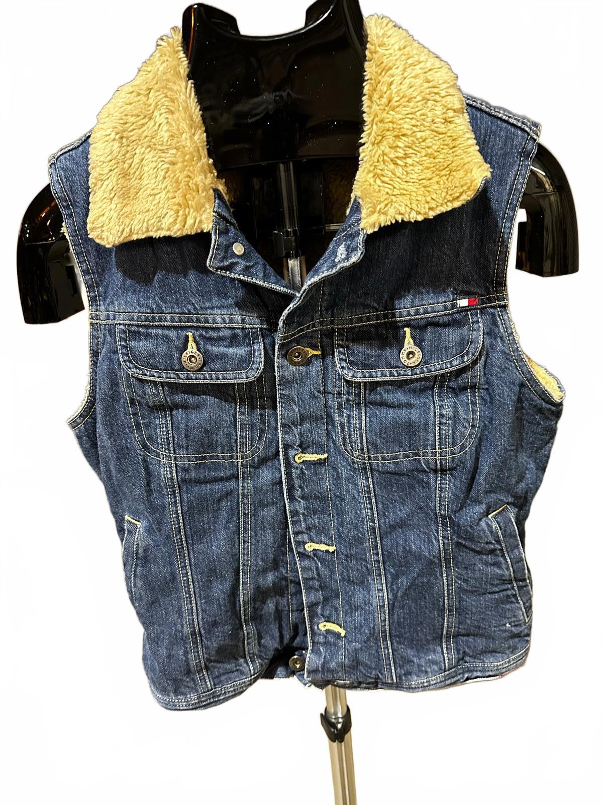 Tommy Hilfiger Jeans Sherpa Denim Vest Women’s M Turkey