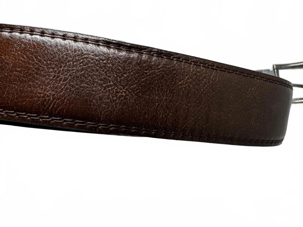 London Fog Men’s Reversible Leather Belt 42 Black Brown
