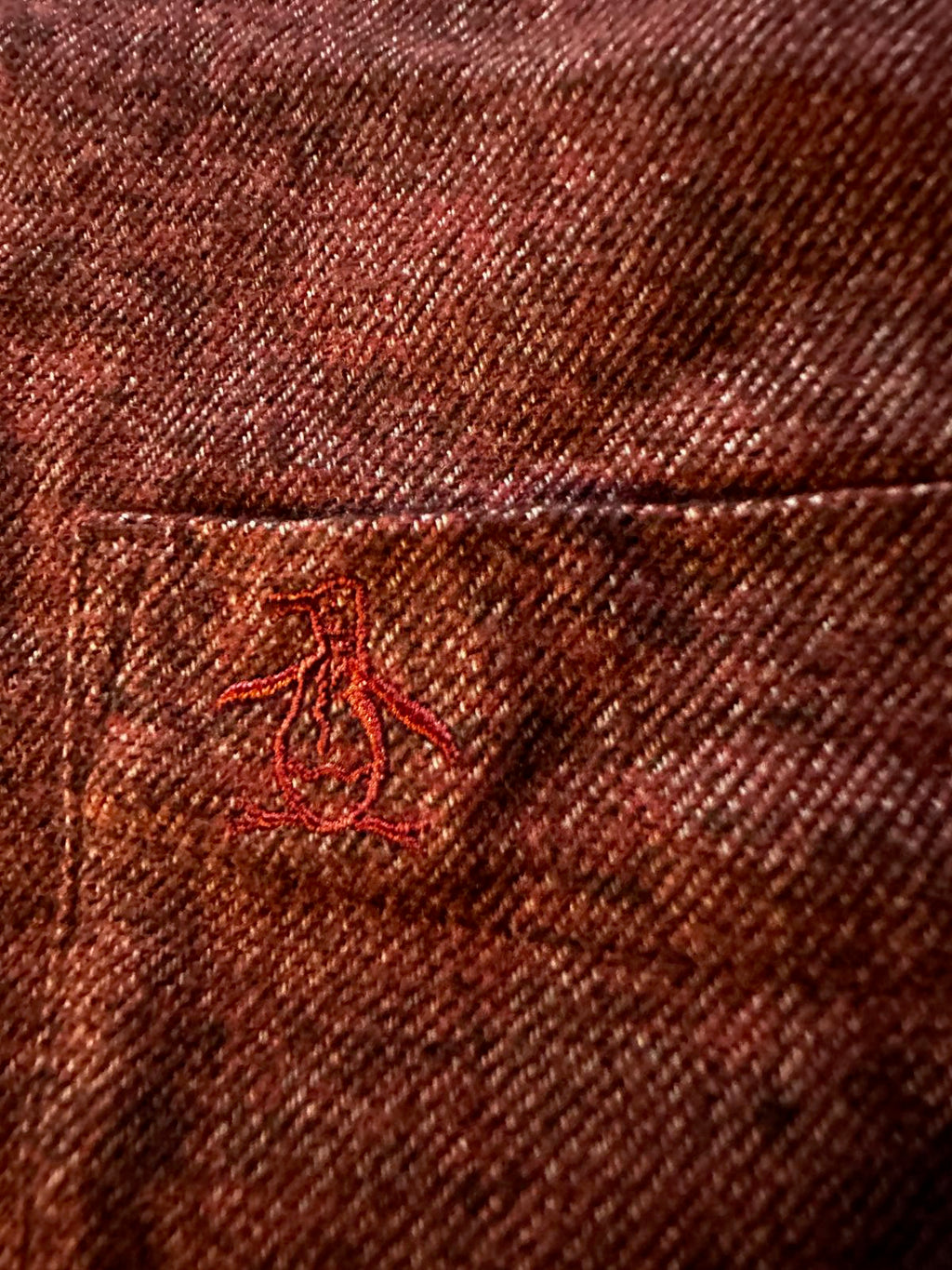Original Penguin Red Heather Button-Down XL
