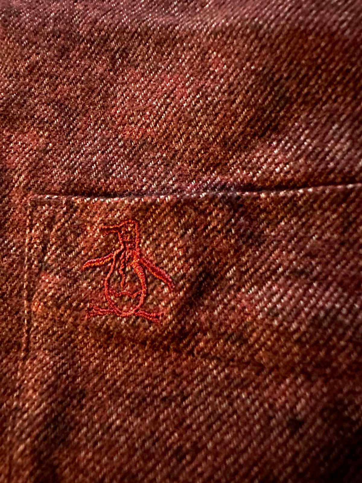 Original Penguin Red Heather Button-Down XL