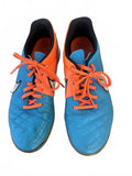 Nike Tiempo Indoor Soccer Shoes Blue Orange 8.5