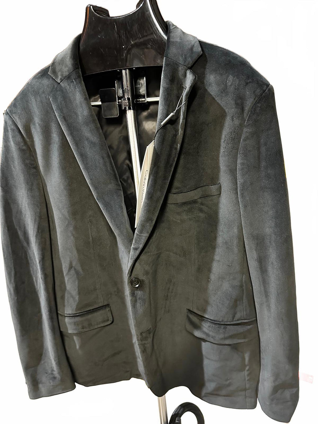 Calvin Klein X Slim Fit Velvet Blazer Black 48R NWT