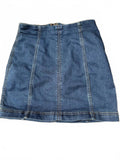Free People Dark Wash Denim Mini Skirt 4