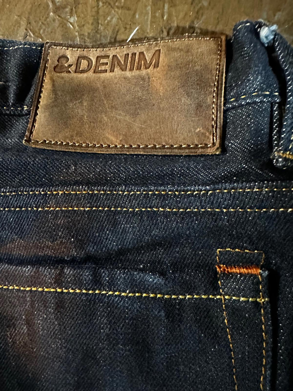 H&M &Denim 13.5oz Premium Selvedge Raw Jeans 32x30