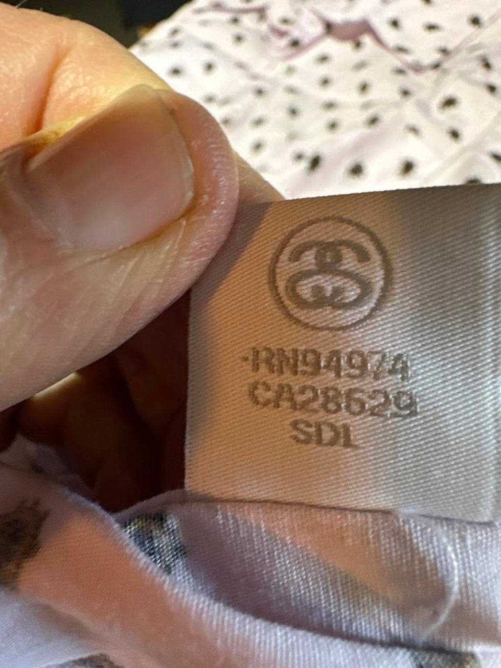 Stussy Pattern Button Up Shirt Small Pink Black
