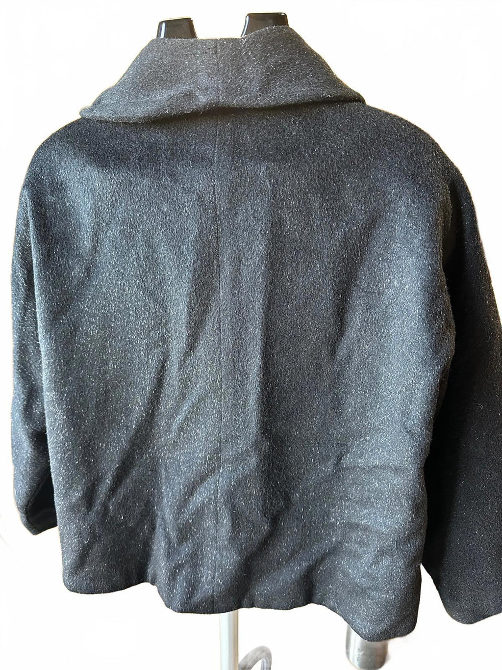 Vintage SEAL 1950s Wool & Seal Fur Cropped Coat