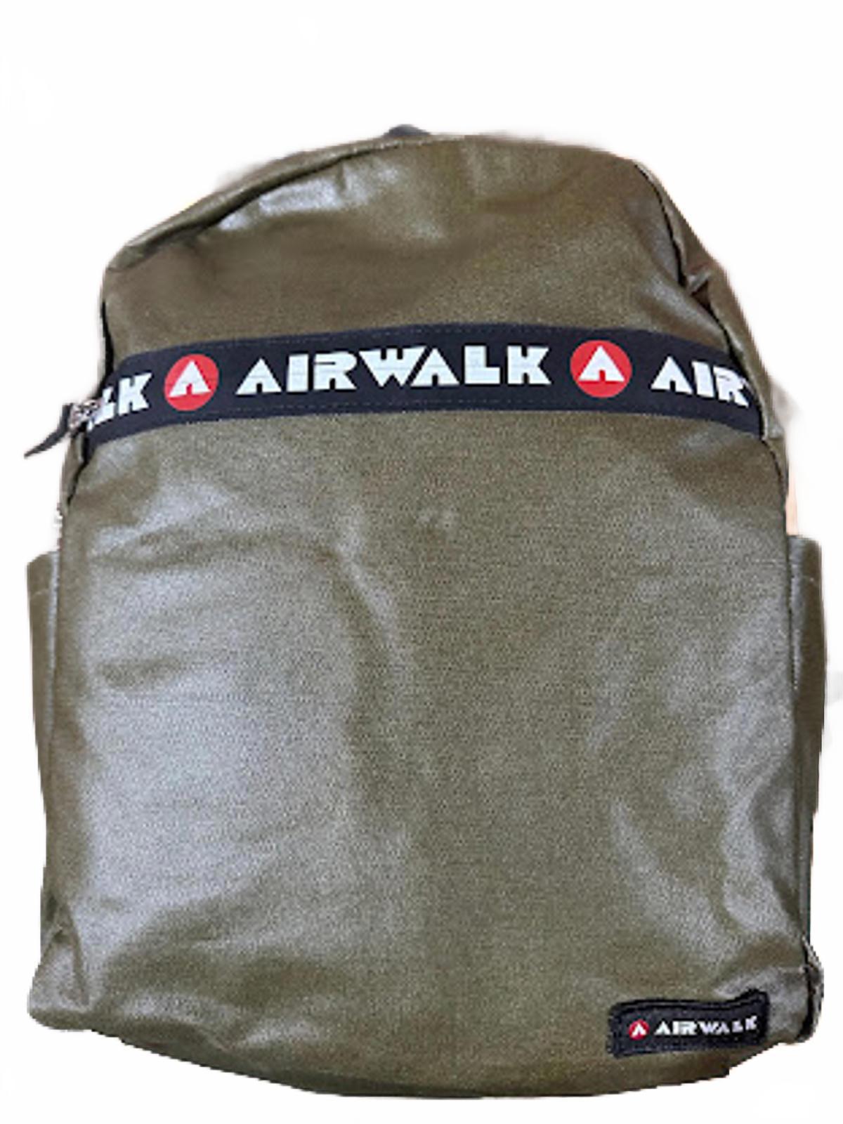 Airwalk Backpack Green Red Zip 14”
