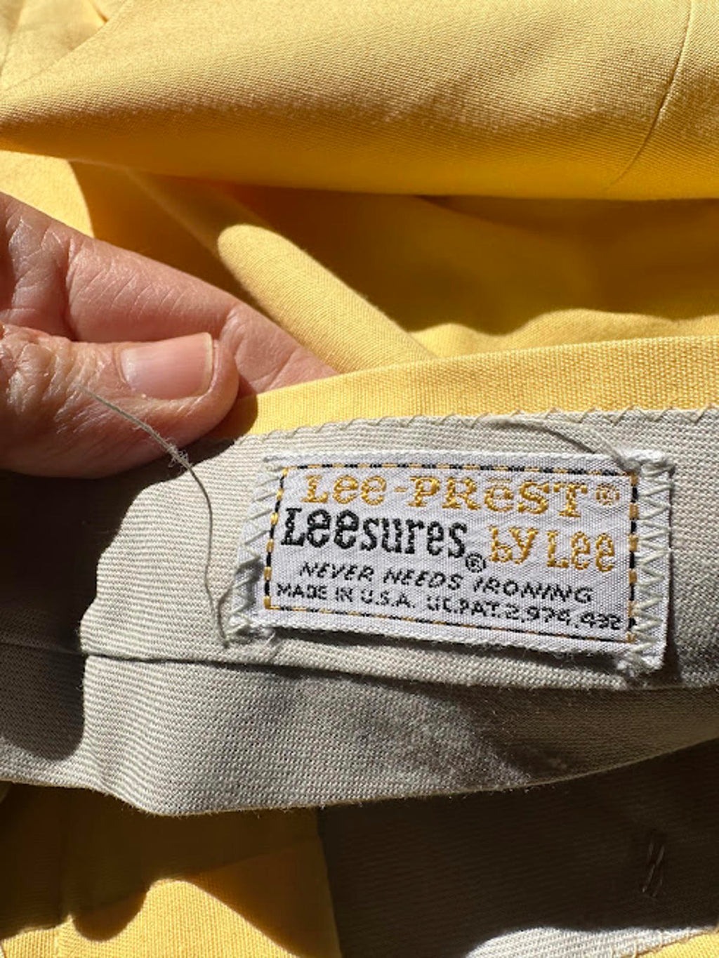 Vintage Lee Prest Leisure Yellow Pants USA