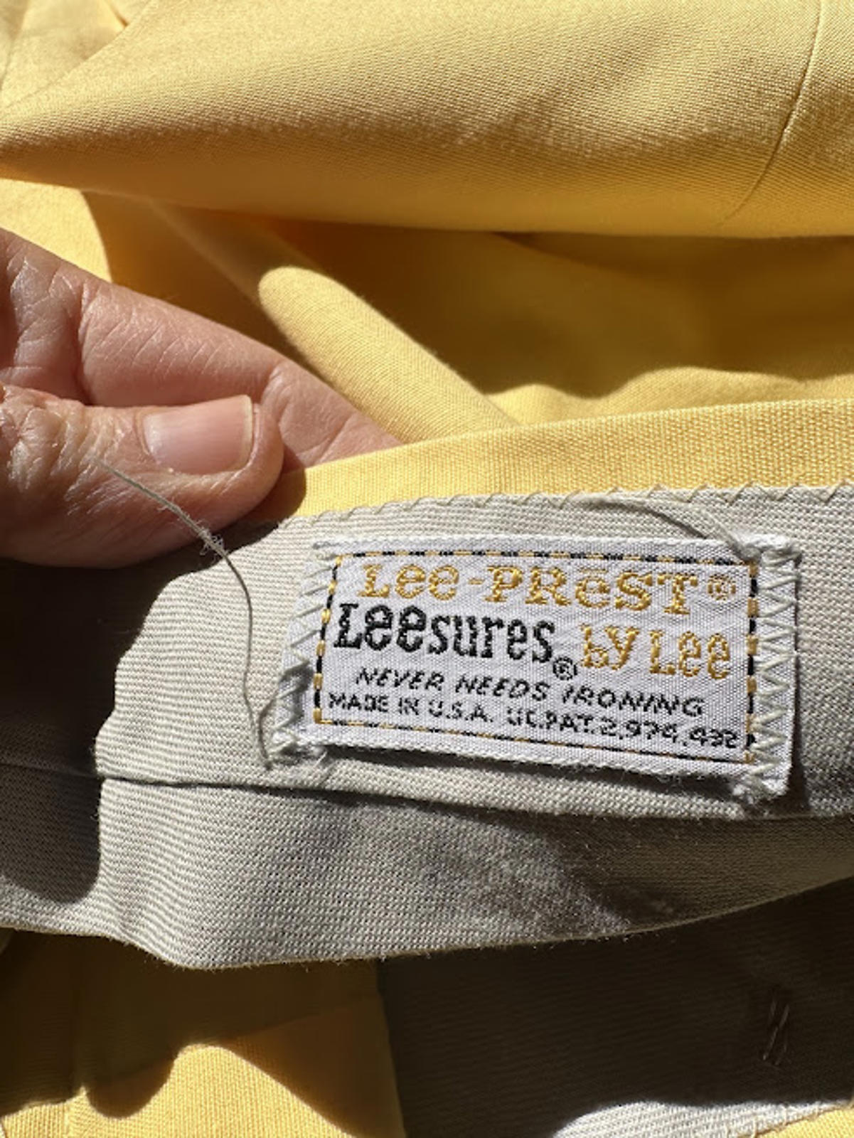 Vintage Lee Prest Leisure Yellow Pants USA